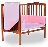 Baby Doll Bedding Reversible Mini Crib/ Port-a-Crib Bedding, Pink/Lavender by BabyDoll Bedding
