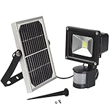 センサーライト 屋外 ソーラー led投光器 10W 作業灯 防災 省エネ 防水 防犯 3000K 電球色 充電式 看板灯 (10w)