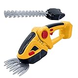 マキタ Makita 対応 コードレス ヘッジトリマー 芝生バリカン 充電式 生垣バリカン 2WAY 14.4V 18V バッテリー 互換 家庭用 工具 ※ 充電器 バッテリー 別売り (Yellow)