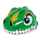 Garmine ヘルメット 子供用 自転車 可愛い恐竜型 超軽量 調整可能 幼児 キッズ 小学生 スケートボードなど適用 スポーツヘルメット (グリーン)
