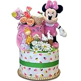 出産祝い ディズニー おむつケーキ スウィーツ・スウィーツ ミニーちゃん カーター 女の子 パンパース Mサイズ