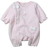 《秋冬春対応》 LoveLoveKids(ラブラブキッズ)シープ起毛無地女児モンキーオール 60cm/ピンク NO.KK-31-3967
