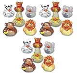 Lot Of 18 Wild Safari Ducks - Zoo Rubber Duckies - Jungle Animals - Assorted [並行輸入品]