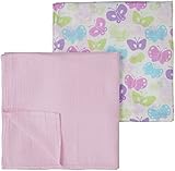 miracle ware ミラクルウエア Muslin Swaddle Blanket 2pk モスリンブランケット2枚セットButterflies バタフライ