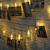 DoubleTop ストリングライト　LED イルミネーションライト ソーラー充電式 写真クリップ　DIY 飾り　30LED全長6Ｍ 自動ON/OFF クリスマス/新年/結婚式/誕生日/パーティー (