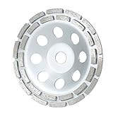 KKmoon ダイヤモンド カップサンダー 研削ホイールディスク 研削盤 ダイヤモンド砥石 150mm/180mm 穴径22mm 切断用 グラインディングホイール 2行セグメント