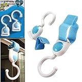 2個の赤ちゃん乳母車ベビーカー・バギーのハンドルバーバッグフック・クリップ