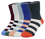 (ラボーグ)La Vogue キッズ 子供 靴下 ソックス クルー丈 女の子 男の子 ジュニア 5足セット ボーダー柄 通学 スクールソックス スポーツ カジュアル XL