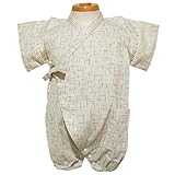 【本体綿100%】【日本製】2016年 夏物 絣柄 甚平グレコ ベージュ◇70cm