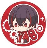【ゆあんくん】カラフルピーチ ぺたっとねじまき 刺繍缶バッジ