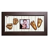 Moms Present 赤ちゃんの手と足 WALNUT FRAMEで3DプリントDIYキットをキャスティング(PW-9-POP-Stripe) [並行輸入品]