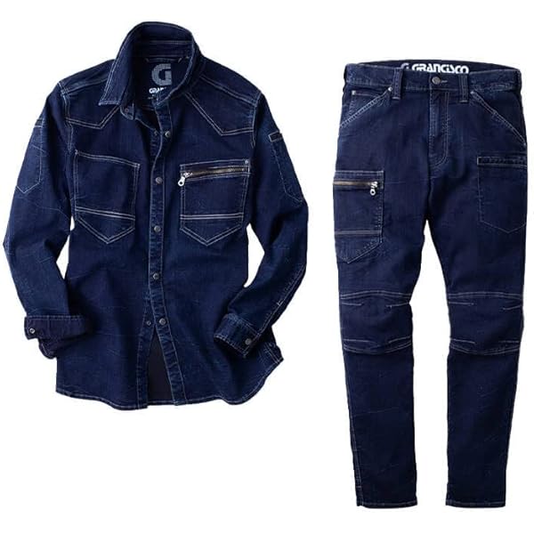 Amazon.co.jp: (桃太郎ジーンズ) デニム ツナギ SJ3114 メンズ