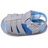 (カエルフロッグ)ボーイ 男児 赤ちゃん 夏 ファーストシューズ 柔らか　マジックテープ　ベビー　シューズ 男の子のサンダル 滑り止め 軽量 ソフト底の靴 グレー 12-18ヶ月に対応 夏