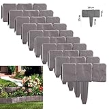花壇フェンス ガーデンエッジ Shsyue DIY ガーデンフェンス 森の花園 土ストッパー ラティス 根止め 芝生 北欧風 レンガ石調 10枚入