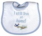 Raindrops I Still Live At Home Embroidered Bib, Blue by Raindrops [並行輸入品]