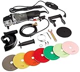Hardin HWV5GRIN Variable Speed Polisher 5 Inch Concrete and Stone Wet Polishing Kit with Diamond Pad