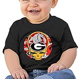 可愛い 子供 ジョージア ブルドッグ 半袖シャツ 100%棉 Black Size 18 Months