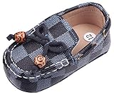 EOZY 赤ちゃん靴 ベビーシューズ ファーストシューズ 男の子 キッズシューズ 歩む 第一歩 チェック柄 滑り止め 歩行靴 練習用 お出かけ 出産祝い A色 12cm