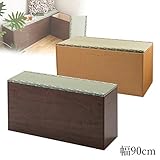 畳 収納 ボックス 畳ベンチボックス い草グリーン 幅90cm(ブラウン)