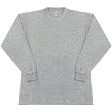 sowa(ソーワ) 長袖Ｔシャツ 作業シャツ （胸ポケット付き）sw-0002 杢グレー Ｍ