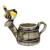 BOBORA 可愛い小鳥植木鉢　フラワーポット　銀色　オフィス用品　家庭用品　工芸品　装飾品