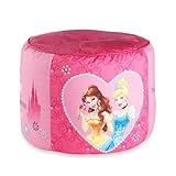 Disney Princess Tiara Jewels 15" x 15" Pouf Pillow Ottoman, Pink [並行輸入品]