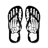 lplpolスケルトンフィートFlip Flops for Kids大人用ユニセックスビーチサンダルプールシューズパーティースリッパブラックピンクブルーベルトfor Chosen カラー: ブラック