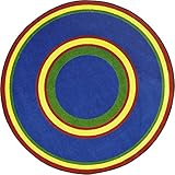 Joy Carpets Kid Essentials Ripples Misc Sold Color Area Rugs 158-Inch by 158-Inch by 0.36-Inch Prima