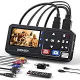 UNISHEEN HD ビデオキャプチャボックス 1080P 60FPS ビデオデジタルコンバーター 3 インチ画面、4K HDMI/CVBS/VGA/YPBPR 入力レコーダー VCR、DVD、VHS テープ、Hi8、ビデオカメラ、ゲームシステムからキャプチャー