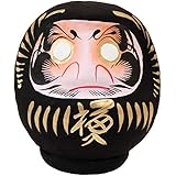 Amazon だるま インテリア 縁起物 デザイナーズだるま 達磨 置物 張り子 手作り 大サイズ ブラック 黒 Alexcious 置物 オブジェ オンライン通販
