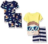 Carter's カーターズ 4ピース パジャマセット サーフモンキー 3～24ヶ月の男の子用 カラー: ブルー