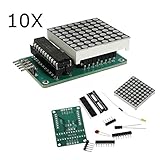 ランフィー 10個MAX7219ドットマトリックスモジュールDIYキット5V Arduino用8 * 8 SCMコントロールボード