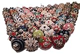 セラミック製マルチカラー引き出し取っ手セット ドア・戸棚用インディアンミックス取っ手 Lot of 20 Pieces CDNLA1A-2