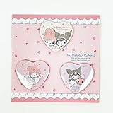 My Melody Kuromi 50th&20th Anniversaries エンジェル ハート型缶バッジ3個セット