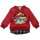 《秋冬春対応》 CHILD CHAMP(チャイルド チャンプ) 裏毛シャツ重ね着風トレーナー 90cm/R NO.C-271062