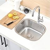 キッチンシンク(蛇口付き) 台所の流し台 #304ステンレス製流し台 41 * 36cm
