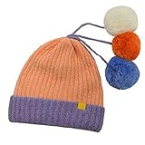 キッズ 冬用帽子 BEADYGEM ニット帽子 3BONBON ニットキャップ 134-277-206-15(ピンク) F