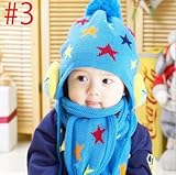 選べる7色 ニット帽子とマフラー セット耳まであったかキャップ ベビー キッズ 子供用 ニットキャップかわいい 赤ちゃんニット帽誕生日 出産祝い 記念写真の衣装にベビー 防寒帽子 (＃3)