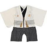 [Puff 2 Kids] ベビー キッズ 袴風 カバーオール ロンパース 男の子 60 70 80 90 95cm