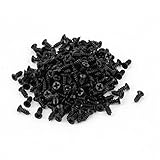 uxcell　タッピングネジ クロスヘッドスクリュー メタル製ブラック　 ホームオフィス機器用　ヘッドスキューボルト　2.3 x 6mm　200個入り