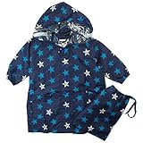 【オールシーズン】 POSTAR(ポスター) 星柄レインコート 120cm/NAVY NO.P-6611-09