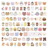 ステッカーセット 100枚 かわいいインスタスタイルクマ 防水ステッカーおしゃれ オシャレDIY ステッカー スーツケース、スノーボード、パソコン、携帯ノート、バイク、車、ギター ヘルメット 、スケボー、キャリーケース、手帳 文房具 ステッカー (t18)