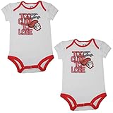 ( Pack of 2 ) Rutgers Scarlet Knights NCAA幼児Footballワンピースロンパース