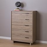 South Shore Fynn 5-Drawer Chest, Rustik Oak [並行輸入品]