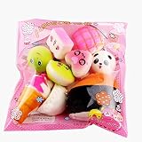cloudro 15pc SquishiesパッケージSlow Risingおもちゃ、Squishiesジャンボ動物香りつきKawaii Food Squishy男の子女の子パーティーギフト応力Rel