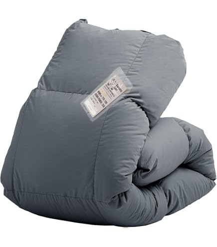 ダブル ホワイトダックダウン90％ 充填量1.7kg グレー 羽毛布団 Amazon｜タンスのゲン 羽毛布団 ダブル ホワイトダックダウン90％ 日本