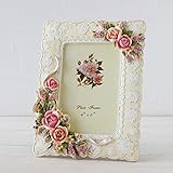 立体ローズ フォトフレーム 写真立て アイボリー LDC-7245B