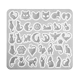 シリコンモールド ミニ ねこ パーツ 3種 217 (1.猫 モチーフ A)