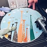 yxcsellおもちゃストレージバッグ多目的再生マット、Giant再生サーフェス、Road /車フロアマット、洗濯可能、マットとおもちゃストレージバッグブルー57インチ