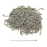 【BEAUTY PLAYER】ボールチェーン12mm ボール径2mm シルバー 約100個 キーチェーン ハンドメイド アクセサリーパーツ 手作り 手芸用品 素材 DIY材料